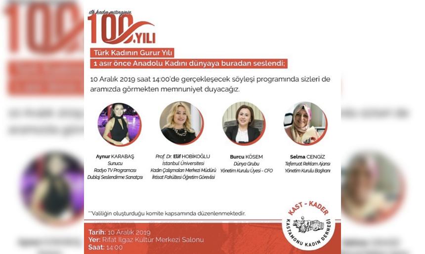 İlk Kadın Mitingi 100.Yıl